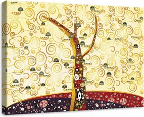Vászonkép 70x50 Az élet fája arany spirálok szimbolikus dekoráció