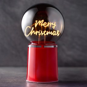 GLOW BALL dekoráció LED fénnyel 21 cm, Merry Xmas