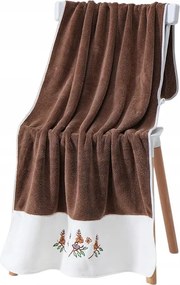 Gyorsan Száradó Nedvszívó Mikroszálas Fürdőlepedő 50x100 cm Barna