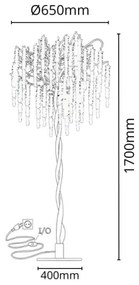 Kristály állólámpa 5xG9/40W/230V arany