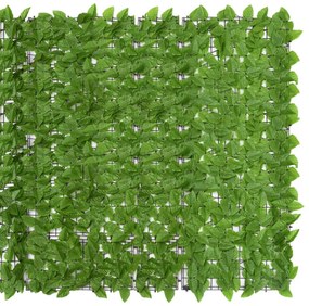zöld leveles erkélyparaván 200 x 150 cm