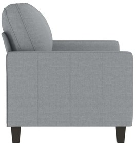 vidaXL kétszemélyes világosszürke szövetkanapé 120 cm