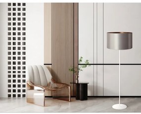 Duolla - Állólámpa CANNES 1xE27/15W/230V átm. 45 cm ezüst/réz/fehér