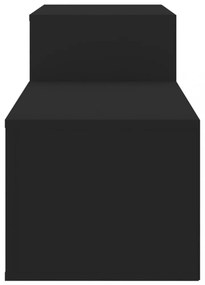 fekete szerelt fa cipőszekrény 150 x 35 x 45 cm