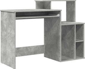 vidaXL Asztal fiókkal Beton Szürke 120,5 x 44 x 88,5 cm Faanyag