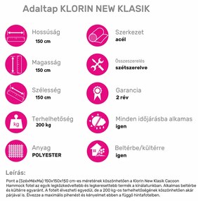 Függőfotel, piros, KLORIN NEW KLASIK