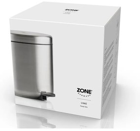 Matt ezüstszínű rozsdamentes acél pedálos szemetes 4 l Ume – Zone