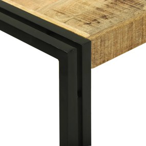 Konzolasztal 120x33x75 cm Tömör Durva Mangófából