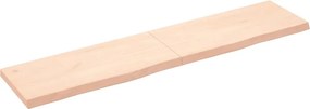 vidaXL kezeletlen tömör tölgyfa fali polc 180x40x(2-6) cm