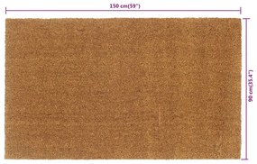 ajtószőnyeg Natúr 90x150 cm Tuftolt kókuszrost