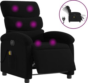 vidaXL fekete szövet elektromos dönthető masszázsfotel