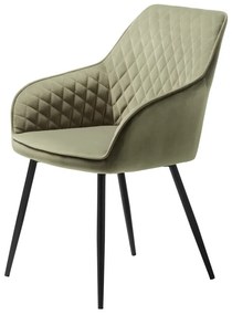 Khaki bársony étkezőszék Milton – Unique Furniture