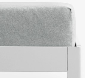 Goldea gumis nem áteresztő frottír lepedő - világosszürke 180 x 200 cm