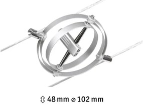 Paulmann 94437 - 1xGU5,3/10W CARDAN 12V spotlámpa matt króm