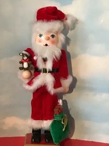 Fa diótörő Mikulás 37cm