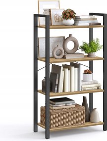 Könyvespolc, dekoráció, nappali, konyha, fürdőszoba artisan tölgy