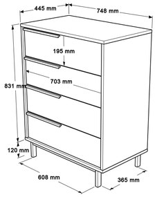 Komód Onnie 17 (dió + tölgy) . 1102407