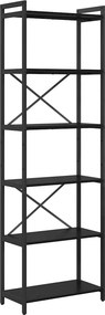 vidaXL Könyvespolc Fekete tölgy 40 x 30 x 85 cm Faanyag