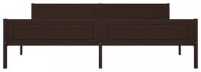 sötétbarna tömör fenyőfa ágykeret 200 x 200 cm