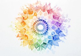Fotótapéta - Szivárvány mandala (147x102 cm)