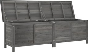 vidaXL antracit tömör fenyőfa kerti tárolóláda 198,5 x 50 x 56,5 cm