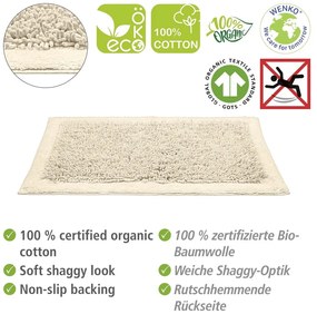 Krémszínű textil fürdőszobai kilépő 60x90 cm Sidyma – Wenko