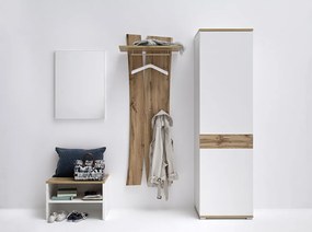 Nia gardrób szekrény wotan tölgy, fehér jobbos 58 x 205 cm