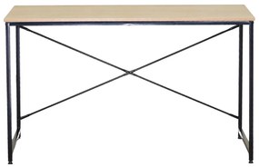 Intenso Home íróasztal / számítógépasztal 120x60cm | Masszív fém váz, fekete - Sonoma tölgy szín