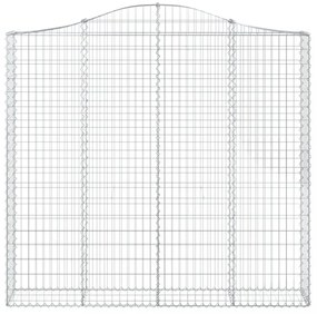 6 db íves horganyzott vas gabion kosár 200x30x180/200 cm