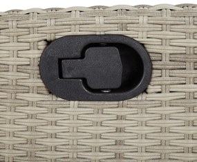 vidaXL 9részes világosszürke polyrattan kerti étkezőgarnitúra párnával