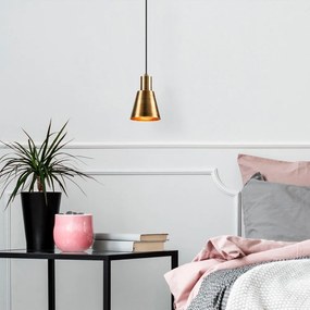 Fekete-aranyszínű függőlámpa ø 14 cm Kem – Opviq lights