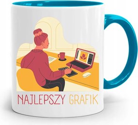 Kék Bögre Grafika Legjobb Grafika nyomtatott fényképpel