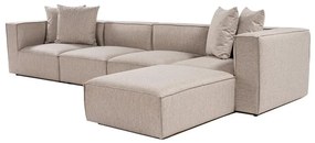 Sarokkanapé Sora (L1-O1-O1-1R-POUFFE ) - Homok Bézs