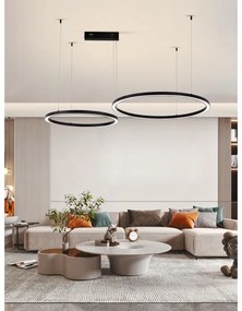 Immax NEO 07216L - LED dimmelhető FINO csillár 93W/230V 60/80cm fekete Tuya+DO