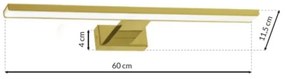 LED Fürdőszobai tükörvilágítás SHINE LED/13,8W/230V 60 cm IP44 arany