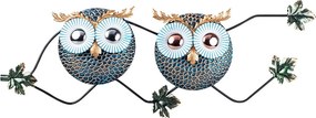 Owl fém fali dekoráció, 77×28 cm