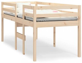 tömör fenyőfa magasított ágy 90x190 cm