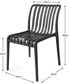 Műanyag szék TREGO, antracit színű