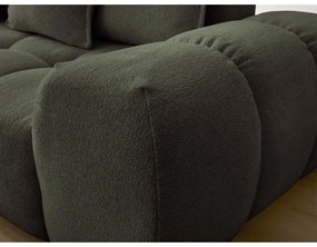 Zöld zsenília kinyitható-tárolóhelyes sarokkanapé (bal oldali-L alakú) Everest – Bobochic Paris