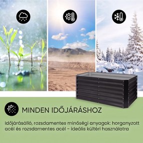 Blumfeldt High Grow Straight, magaságyás, 120 x 60 x 60 cm, 432 l, acél