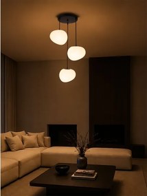 BRILAGI - Kábeles csillár PEBBLES 3xE27/40W/230V átm. 42 cm fekete