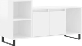 vidaXL fehér magasfényű szerelt fa TV-szekrény 100x35x55 cm