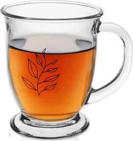 Üvegpohár kávés tartóval tea gyógynövények italok 450 ml