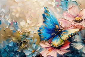 Kép - Virágok és pillangók festése (90x60 cm)