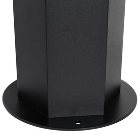 Kültéri állólámpa fekete füstös árnyékolóval hatszögletű 70 cm - Denmark