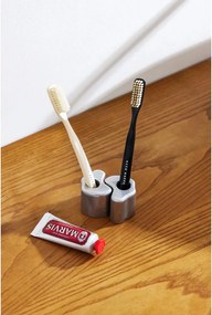 Ezüstszínű fém fogkefetartó Mis – noo.ma