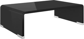 vidaXL Fekete üveg TV/monitor állvány 40x25x11 cm