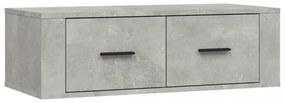 betonszürke szerelt fa függő TV-szekrény 80 x 36 x 25 cm