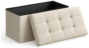 Taburette tárolóhellyel OTTOMAN 76x38 cm, krém