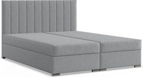 Agen ágy, szövet, 180 x 200, ágyneműtartóval, szürke